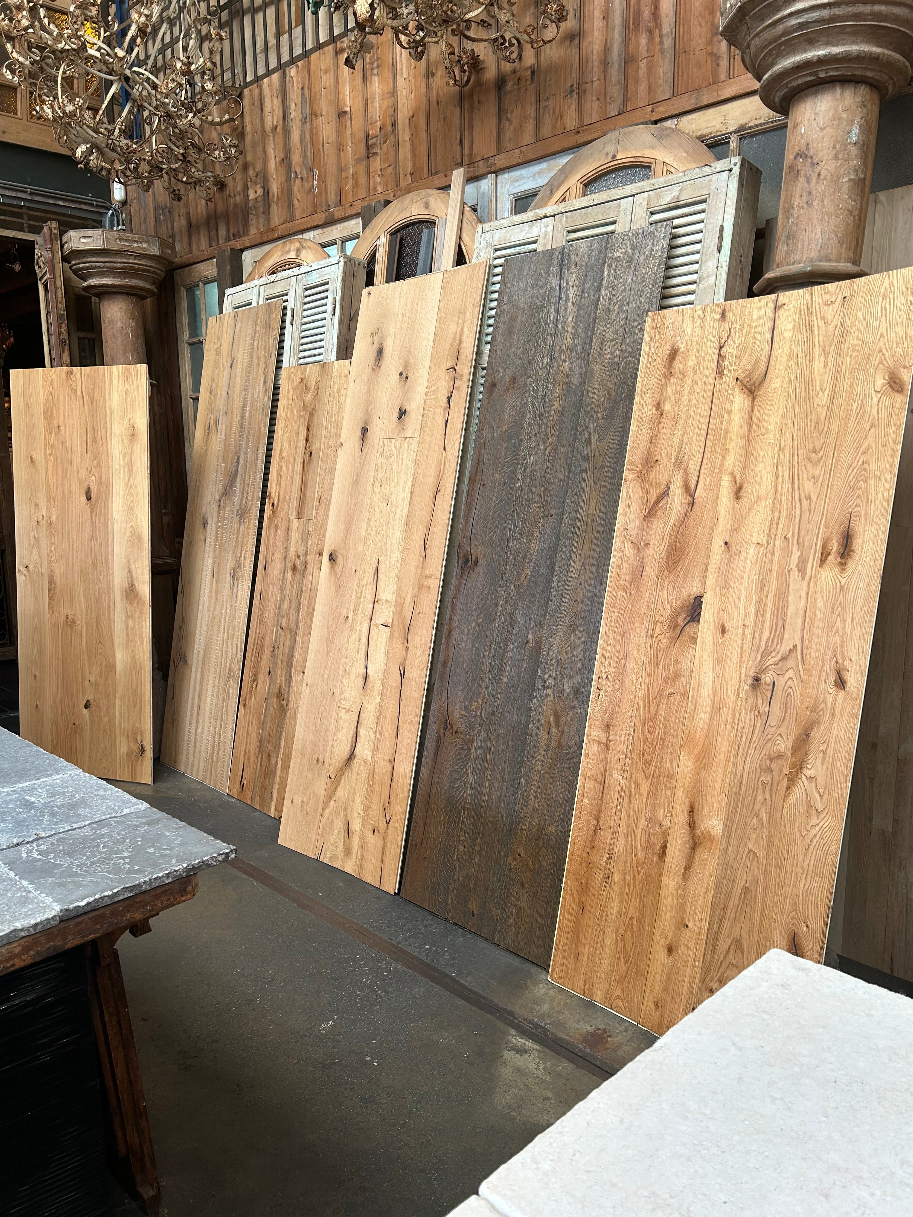 Antique oak flooring