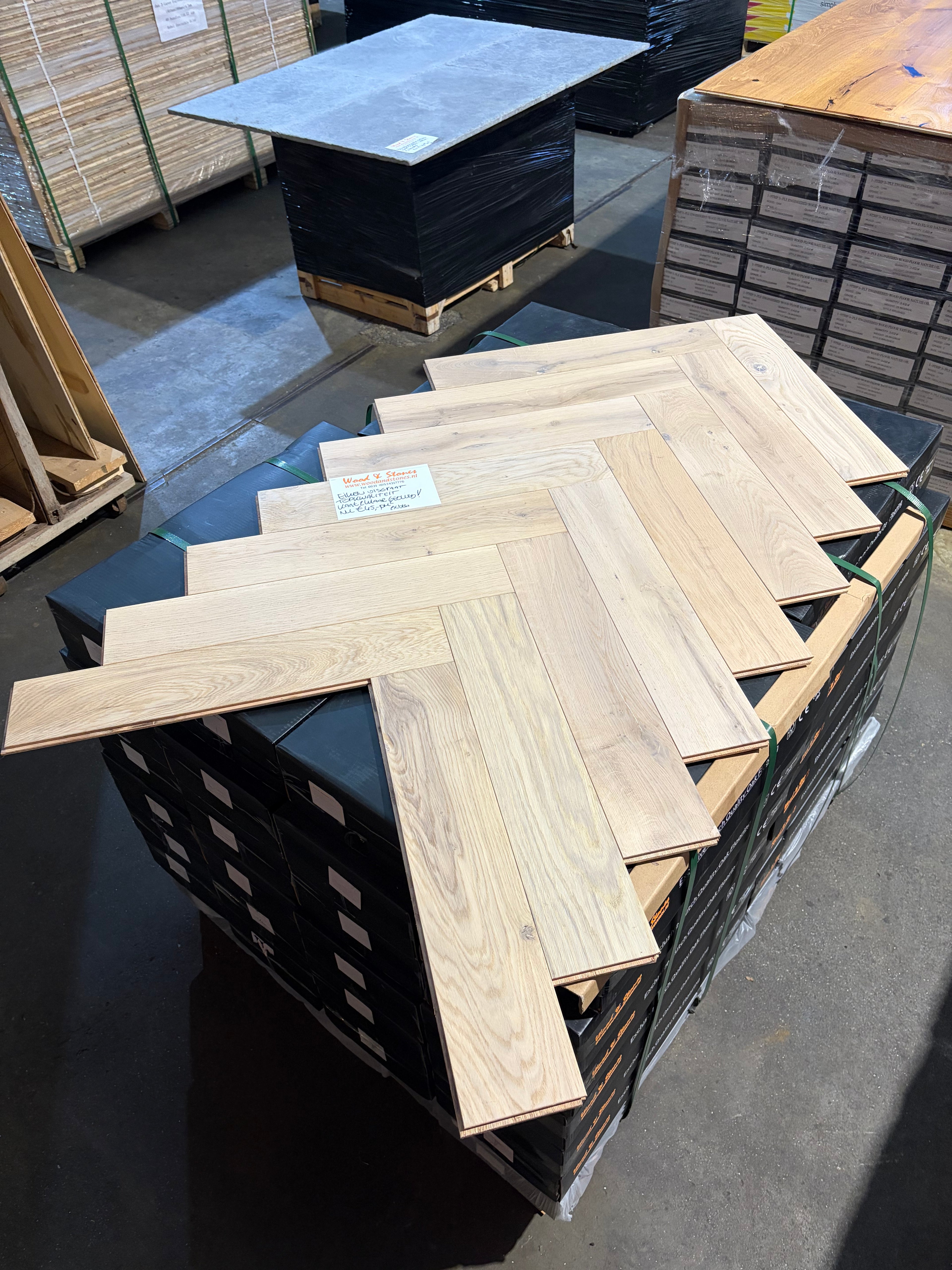 Ready to install oak herringbone flooring