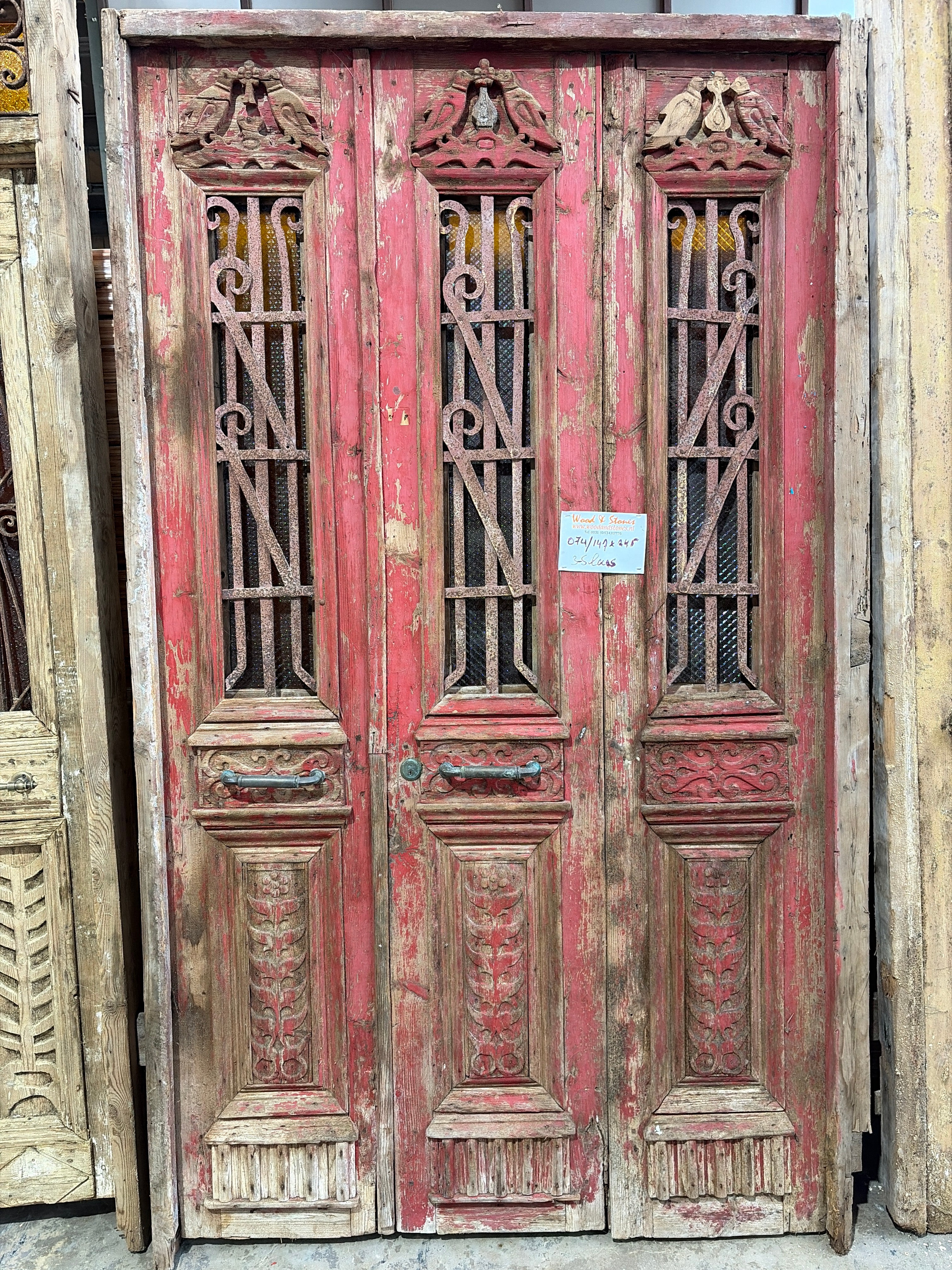 Unique Antique Door – Original Historic Wooden Entrance, 147x245cm
