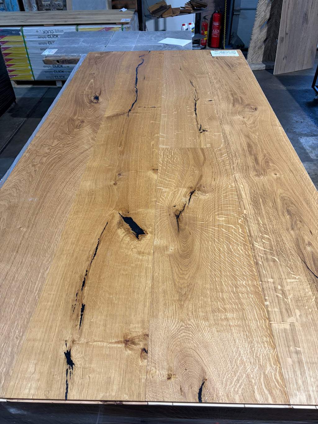 Wide oak flooring ready to install wide planks