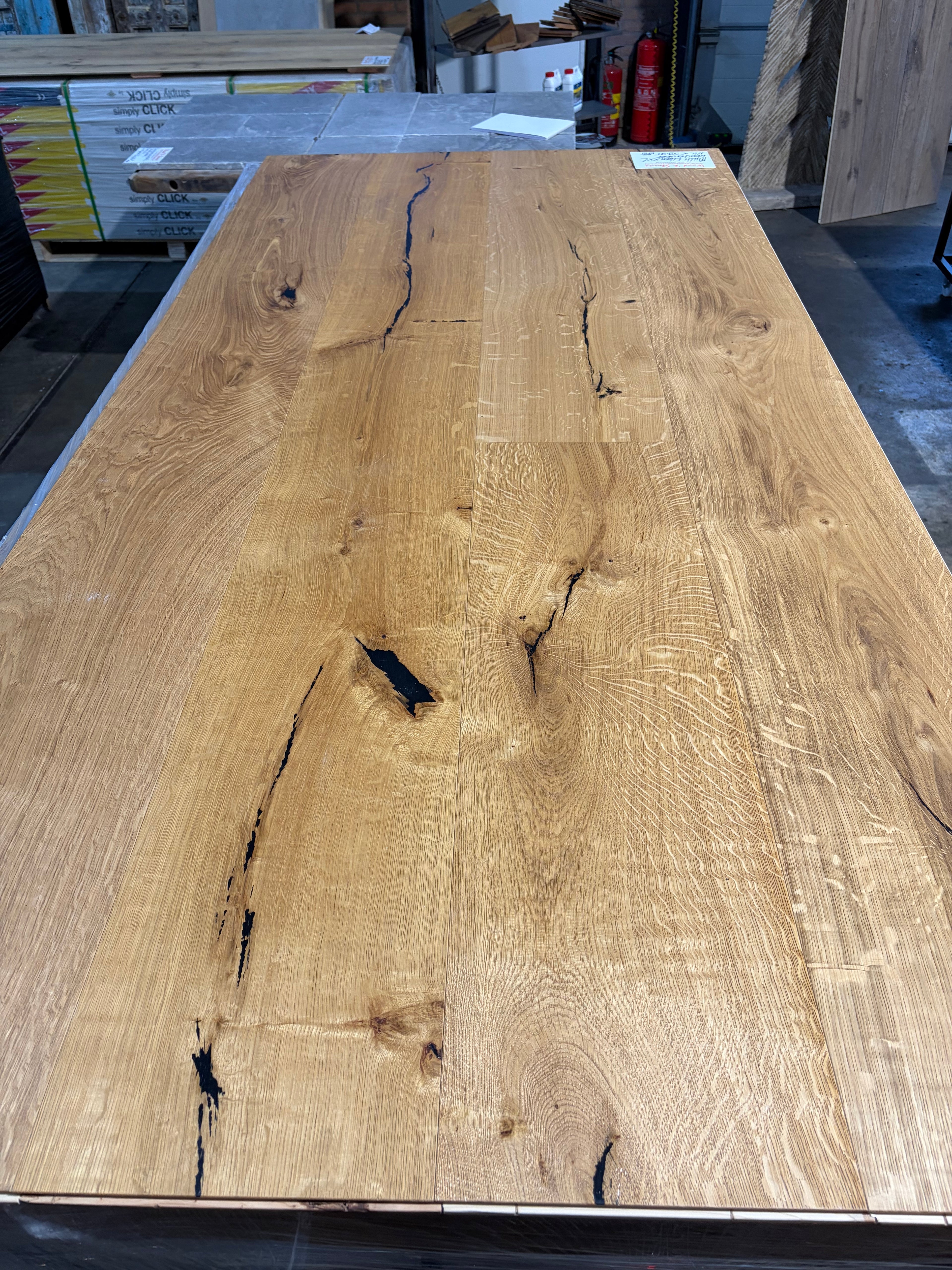 Wide oak flooring ready to install wide planks