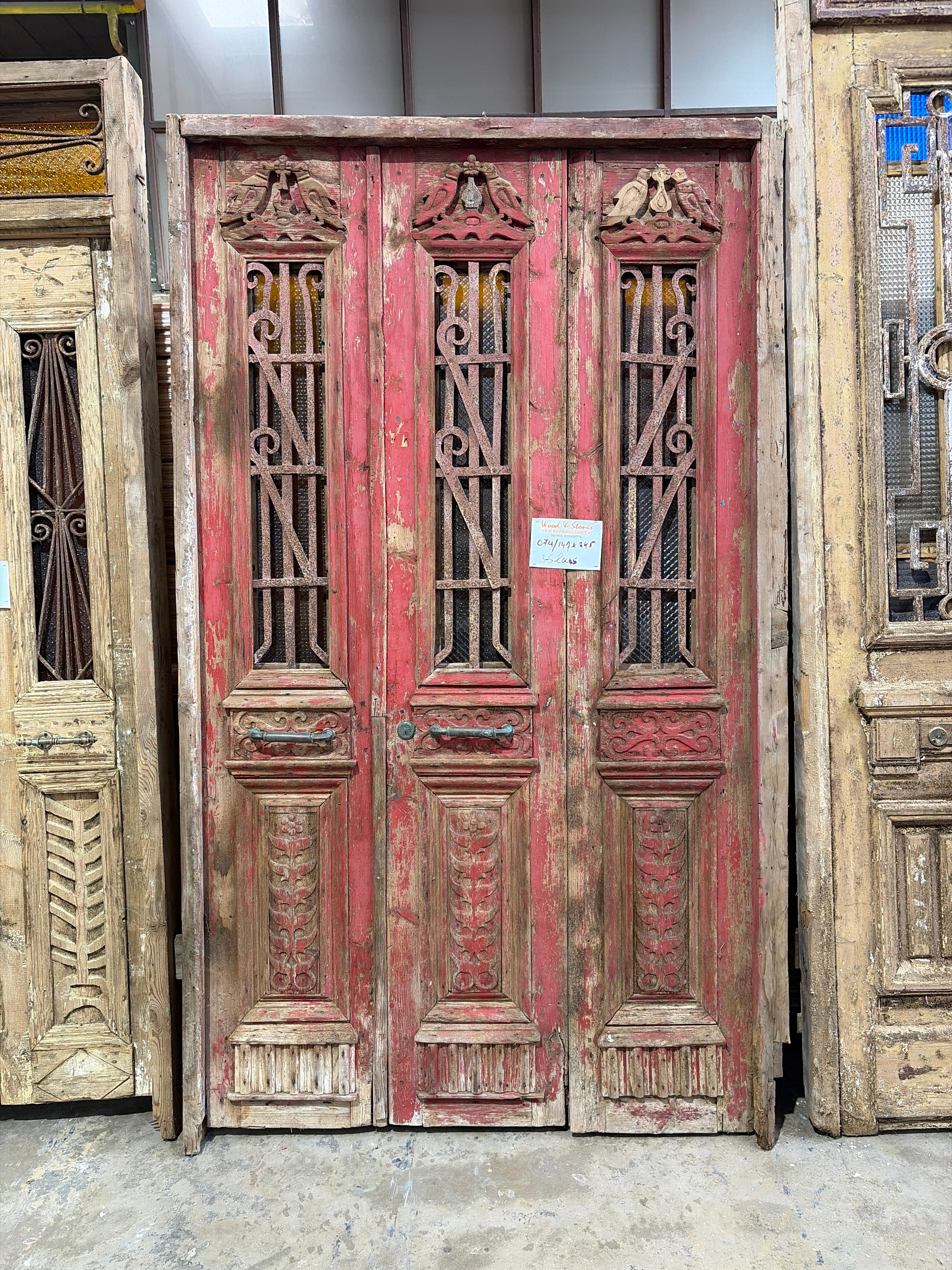 Unique Antique Door – Original Historic Wooden Entrance, 147x245cm