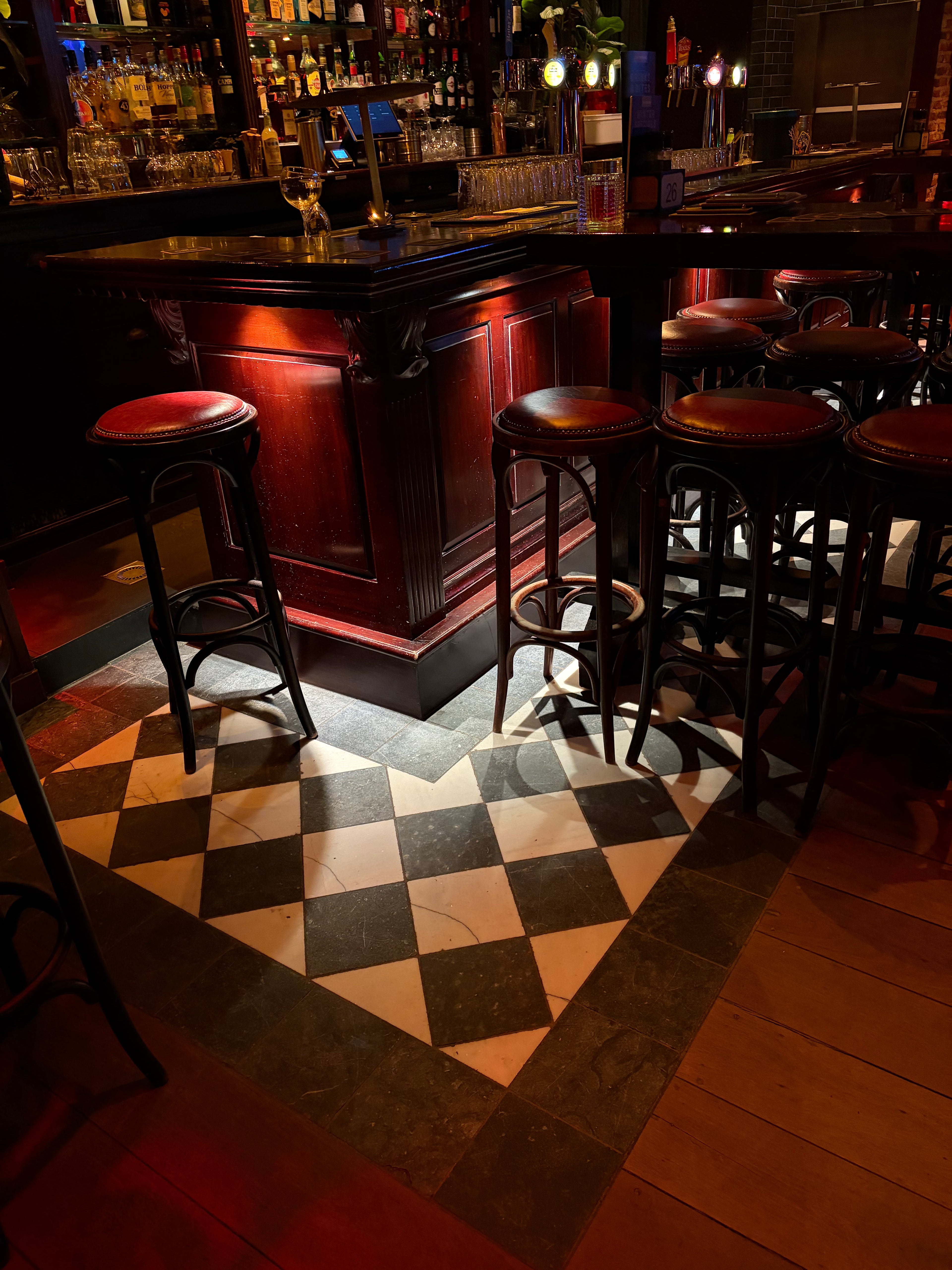 Antique Aged Marble & Limestone Checkerboard Tiles – Timeless Natural Stone Flooring